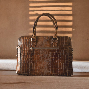 Castleton Croc Laptop Bag